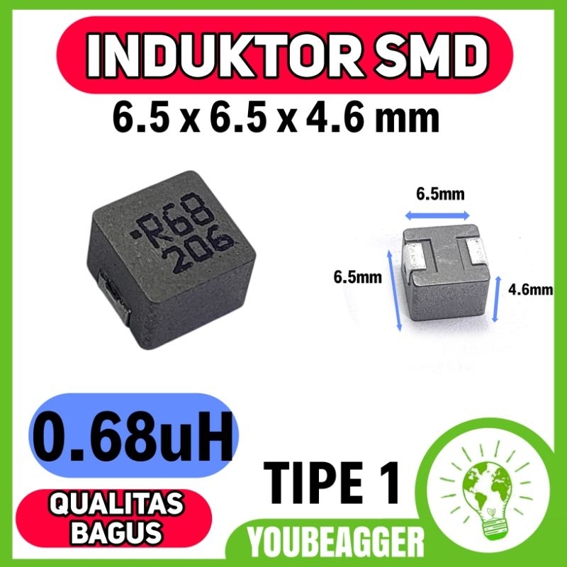 Induktor SMD R68 inductor 0.68uH smd tipe 1