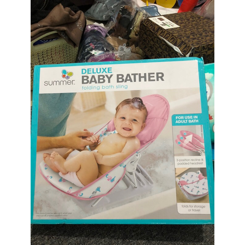 Baby bather deluxe/Summer infant baby bather deluxe folding bath/Baby bather/tempat mandi bayi/duduk