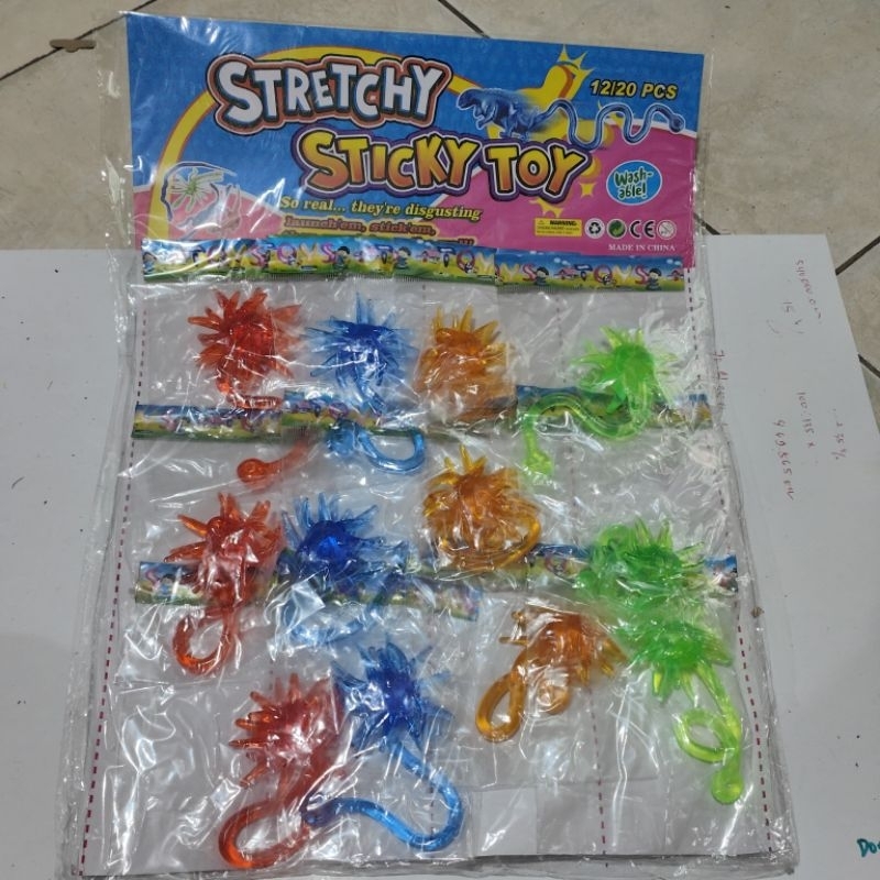 

12 pcs sticky duri besar lembaran sticky toys