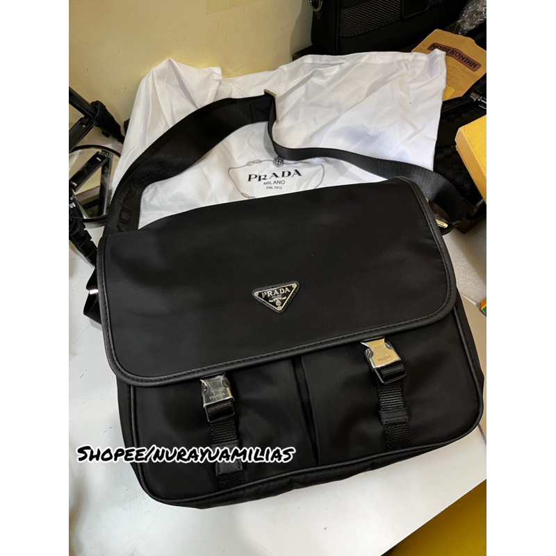 Tas selempang pria prada import tas slempang pria branded