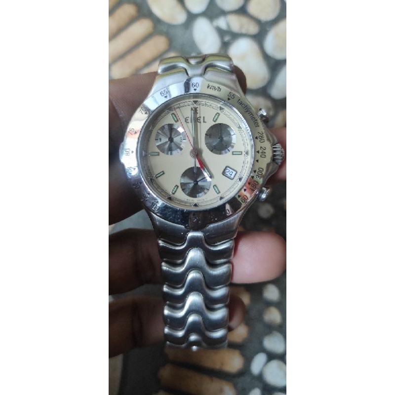 jam tangan EBEL Quart GMT chrono full original bekas swiss made