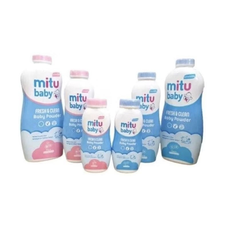 Mitu Baby Bedak Bayi Anak Fresh & Clean Baby Powder 150g , 300g