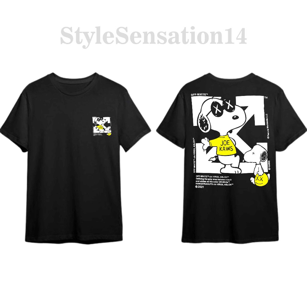 Kaos Off-White Snoopy Kaws Joe