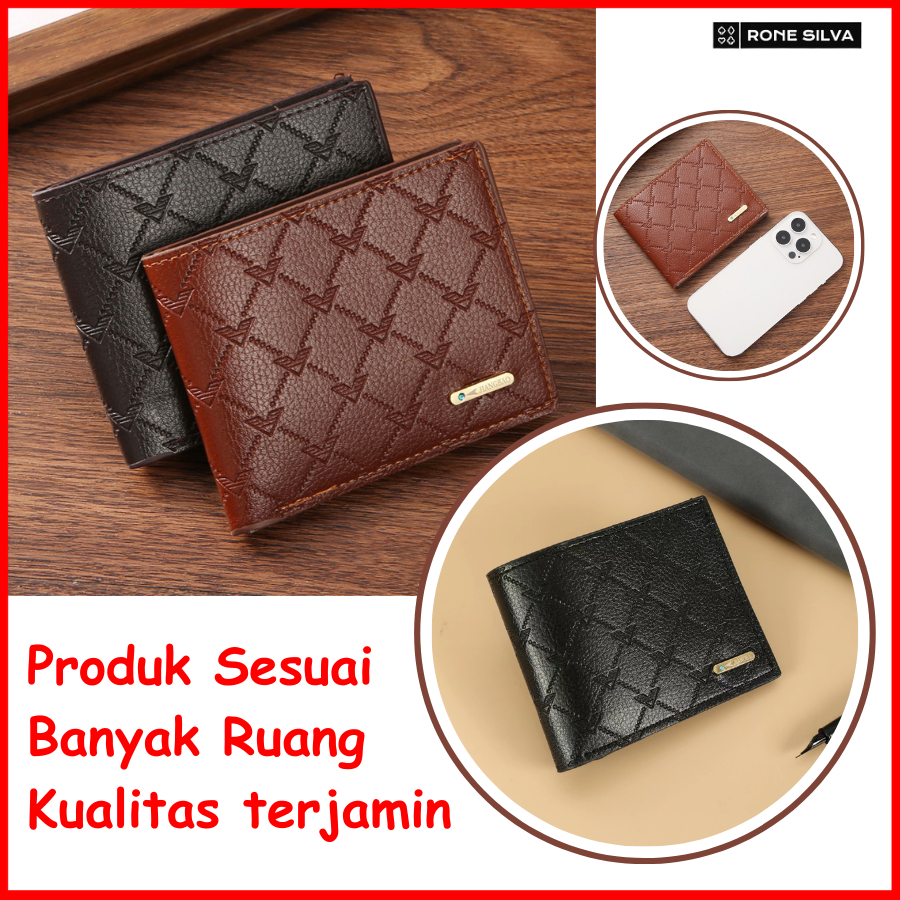 Dompet Pria Kulit Lipat Cowok Kecil Ori Laki2 Banyak Slot Atm Ktp Bapak Terbaru Simpel Genggam Premi