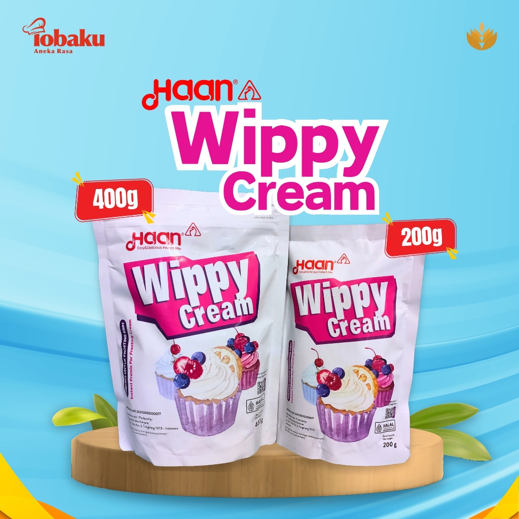 

Haan WIPPY CREAM Instant Premix for Frosting Cream Kemasan 400g & 200g _