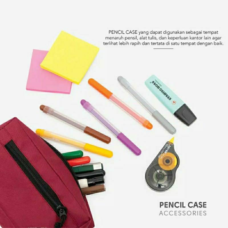 

Pencil Case Accessories Buat sekolah Multifungsi Kotak pensil Pria Wanita