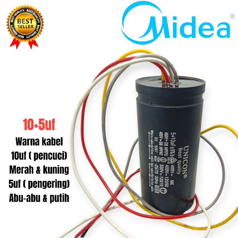 kapasitor mesin cuci MIDEA 2 tabung