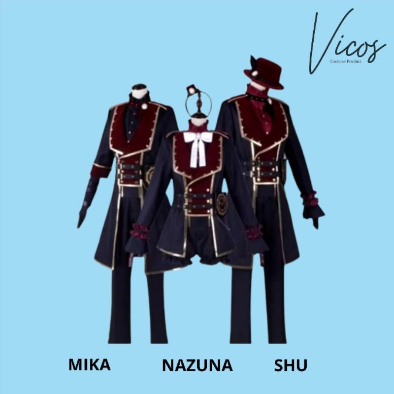 Kostum Cosplay Ensemble Star Past Version - Nazuna Nito, Mika Agehira, Shu