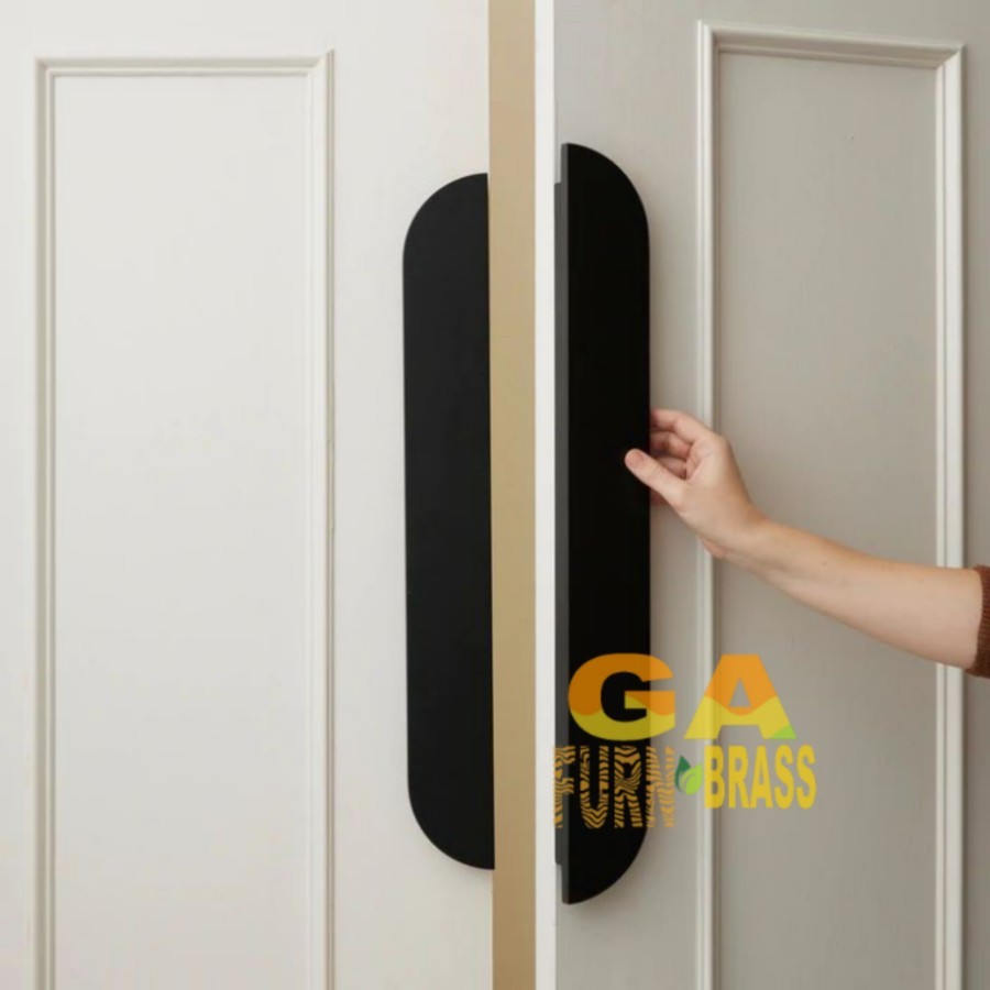 Handle/Gagang Pintu Rumah Model Oval Kayu Jati Premium/Tarikan Pintu/Handle Pintu Rumah