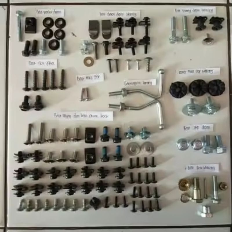 baut lengkap full body motor supra x125 /2002-2006 full bodi