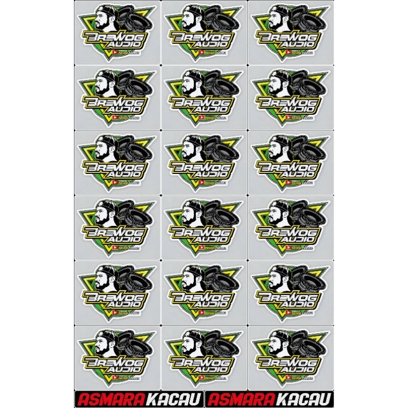 

18 PCS STIKER BREWOG AUDIO | STIKER SOUNDSYSTEM | STIKER SOUND | STIKER SOUND MINIATUR 1 LEMBAR | STIKER ANTI AIR