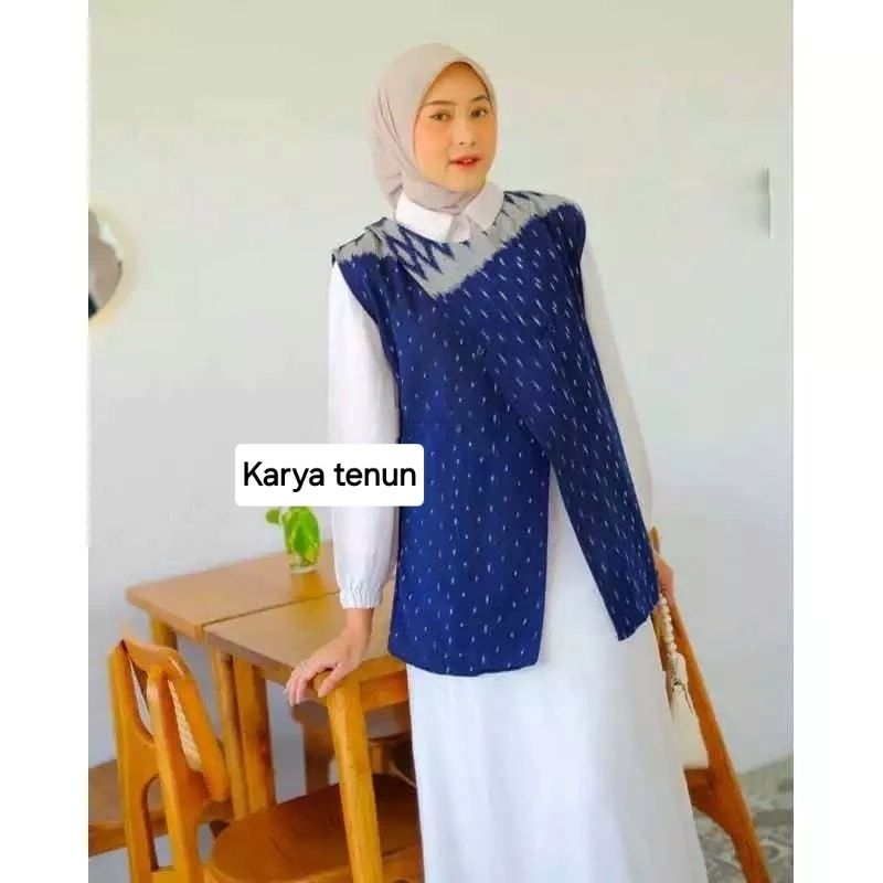 VEST ROMPI TENUN ETHNIK - VEST ROMPI TENUN - VEST ROMPI WANITA - VEST ROMPI TENUN TERBARU