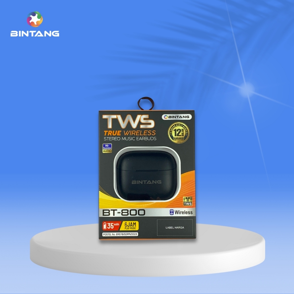 HEADSET EARPHONE BLUETOOTH TWS BT-800