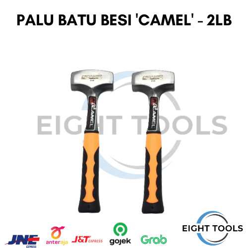 Palu Batu Besi 2 LB Gagang Fiber 'CAMEL' | Palu Bodem Bogem 2LB / 1 kg