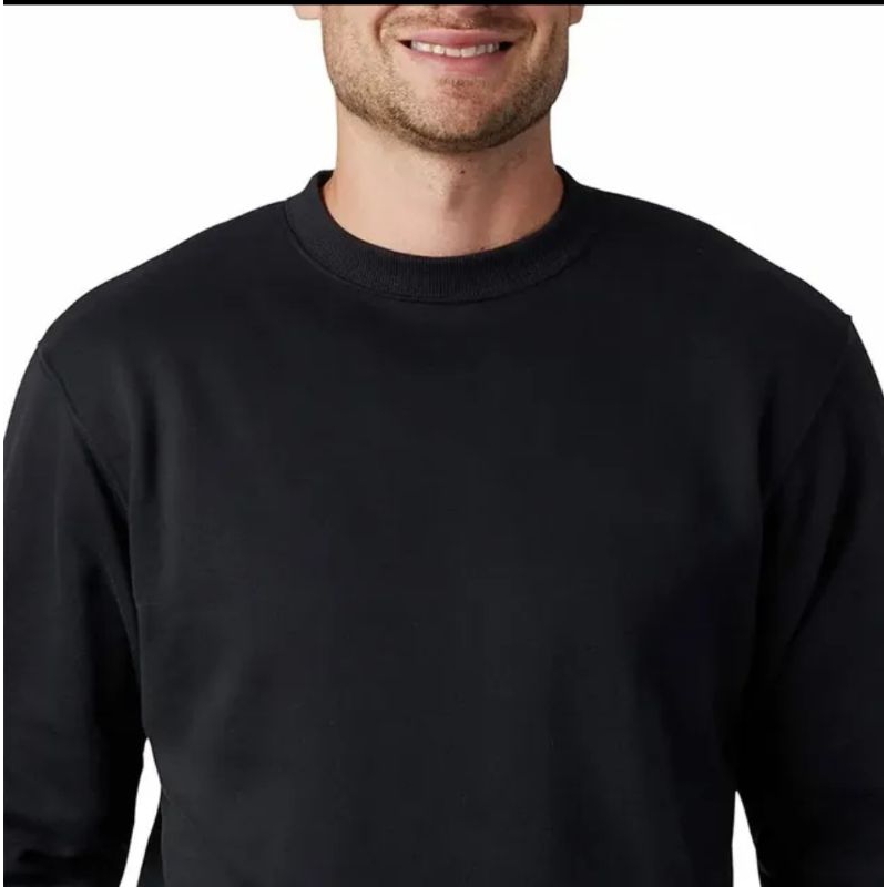 Nevada - Sweater Basic Hitam Polos Lengan Panjang Tebal