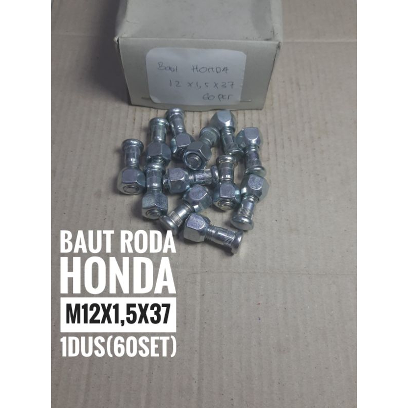 baut roda mobil HONDA 12x1,5x37 kunci 19 paket (60set)
