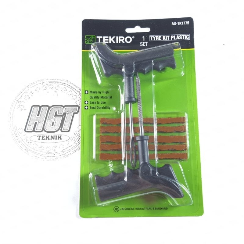 TEKIRO alat tambal ban tubles 1 set gagang plastik / alat tambal ban tubles