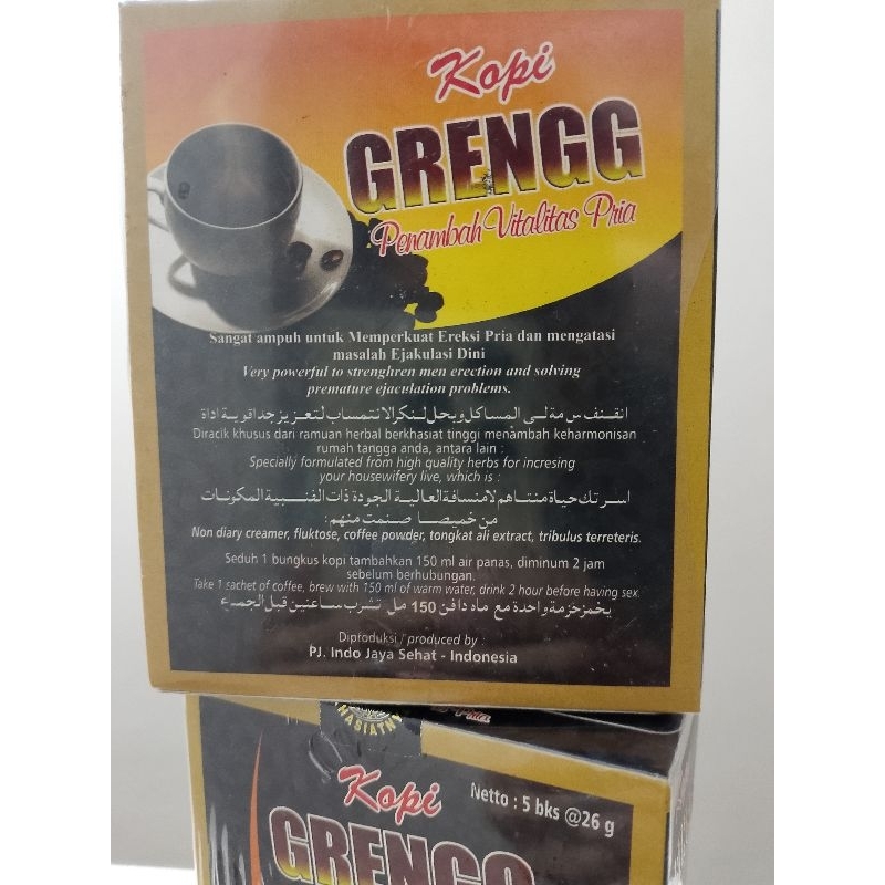 

Racikan Kopi Herbal Grengg (5bks) 26grm