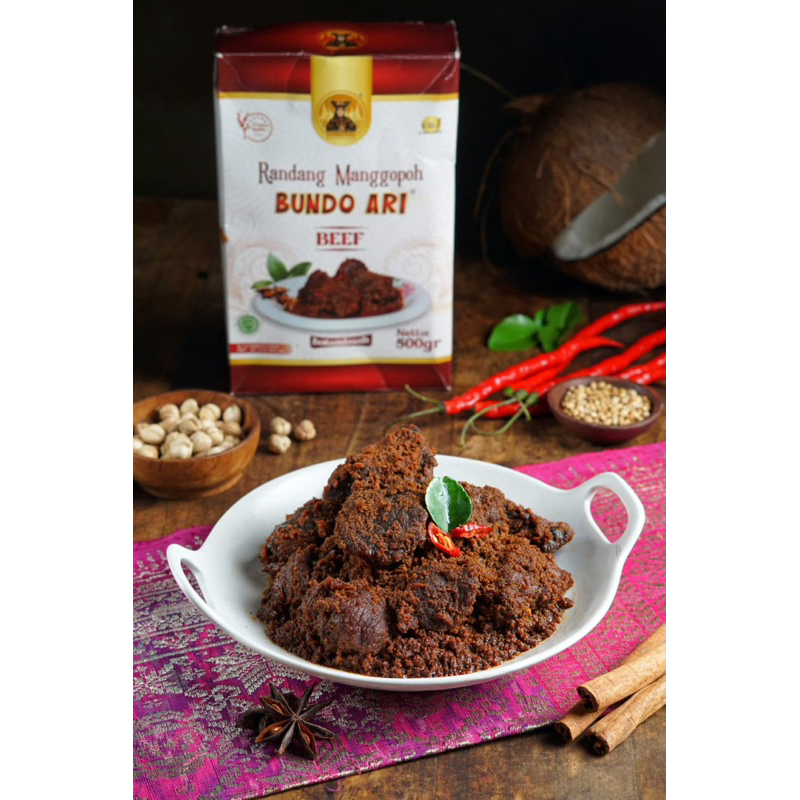 

Randang Daging Sapi Asli Minang 500gr. Hala