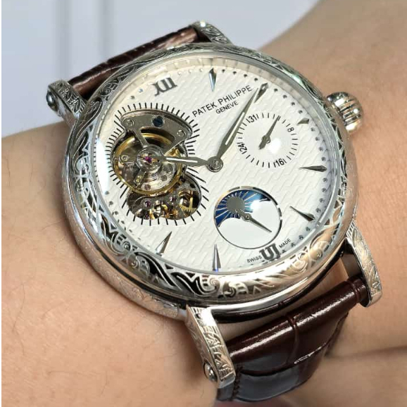 JAM TANGAN PATEK PHILIPPE TATTO MOONPHASE 42MM AUTOMATIC SUPER QUALITY
