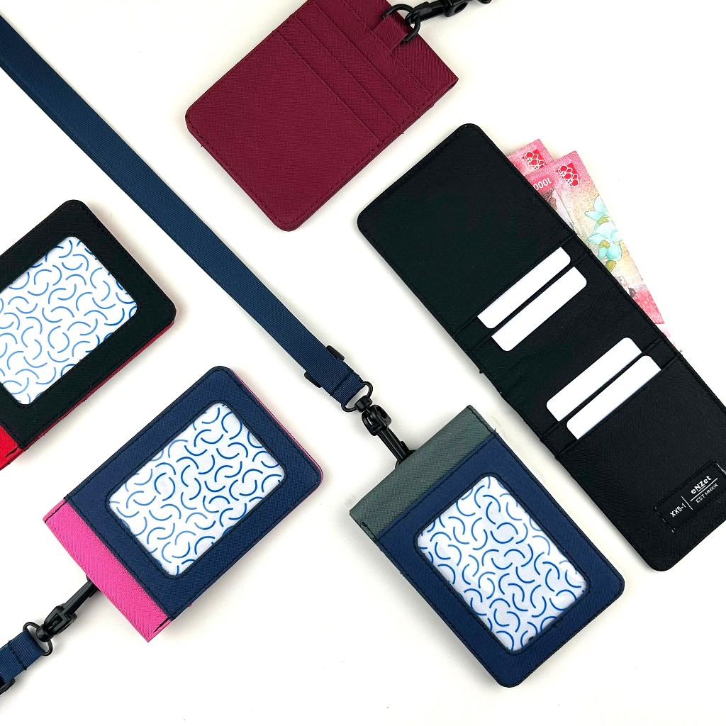 

Dompet id card holder - name tag tali magnet kartu dan slot uang lanyard hanging wallet