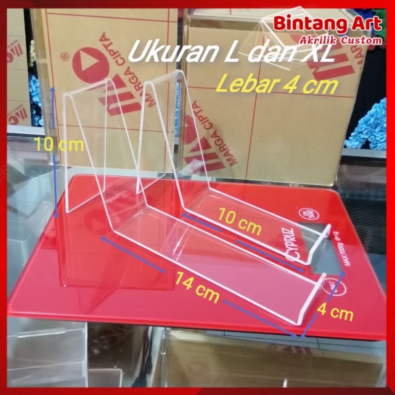 stand sepatu akrilik / display sepatu akrilik / dudukan Sepatu akrilik (lebar 4cm)