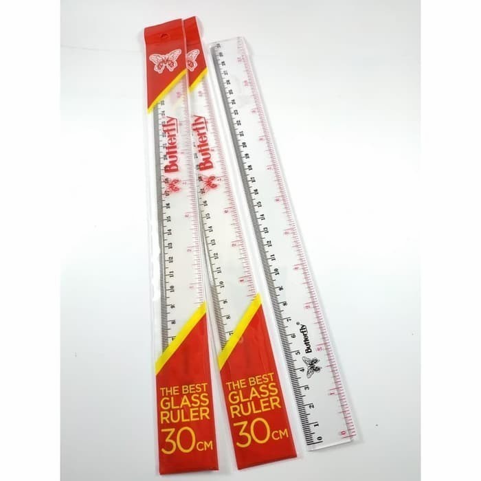 

Butterfly Penggaris Plastik 30 cm packing AMAN 1Pcs sajaa