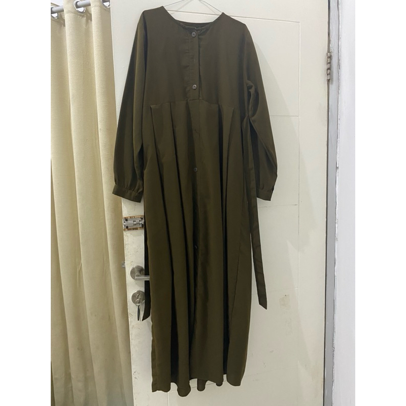 Kirana Dress gamis by Azhar gallery warna olive size M