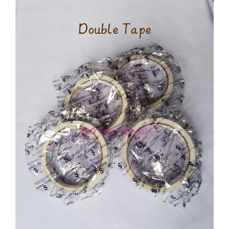 

Double Tape Sumo 12mm / Perekat Dua Sisi 1/2 Inchi