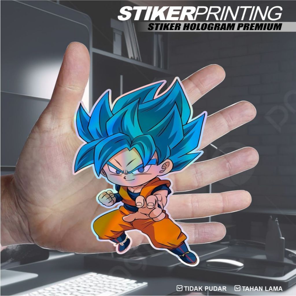 Stiker hologram premium goke kecil stiker anime keren berkualitas premium