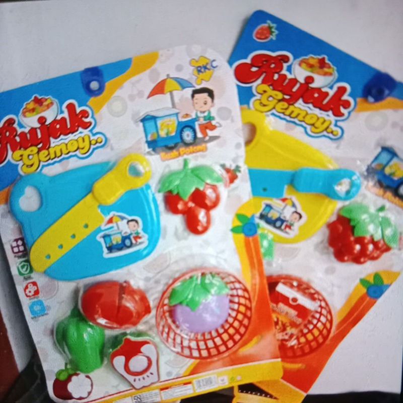 ( BISA COD) mainan anak cewe rujak gemoy buah potong lengkap