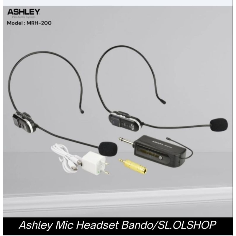 Mic Wireless Bando ASHLEY MRH-200/Microphone Headset ASHLEY MRH 200 Original
