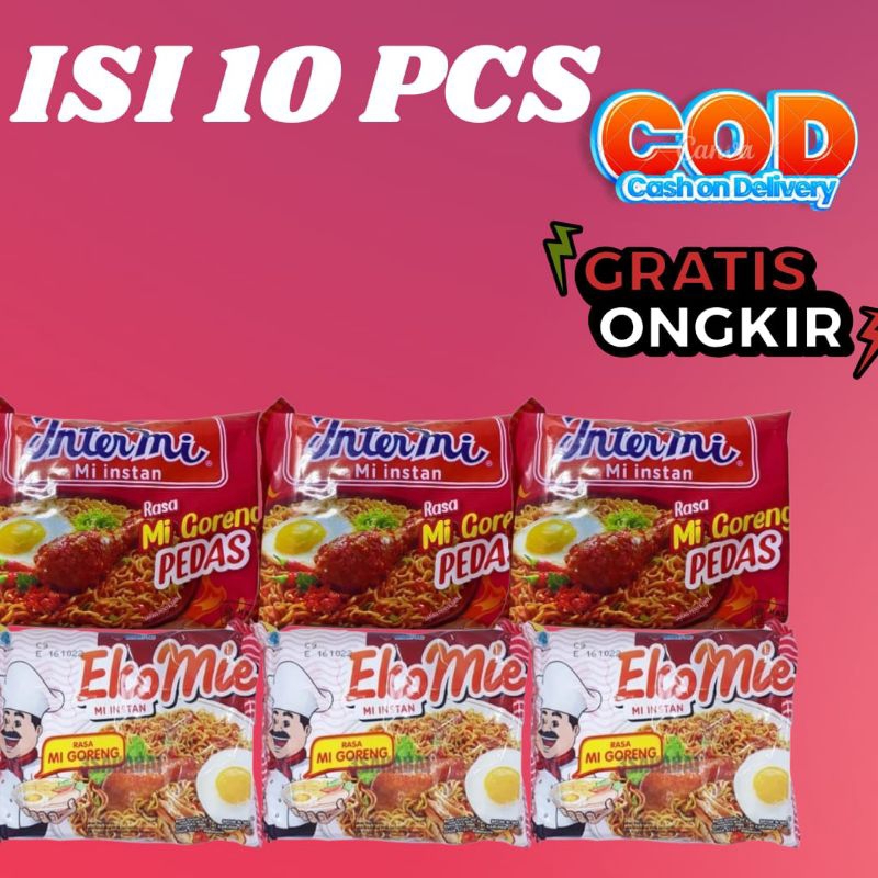 

5 PCS EKOMIE & INTERMIE GORENG PEDAS 5 PCS