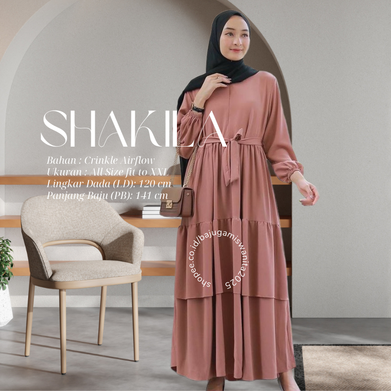Gamis Remaja Terbaru 2025 Baju Lebaran Wanita Terbaru 2025 Dress Muslim Remaja Kekinian Gamis Crinck