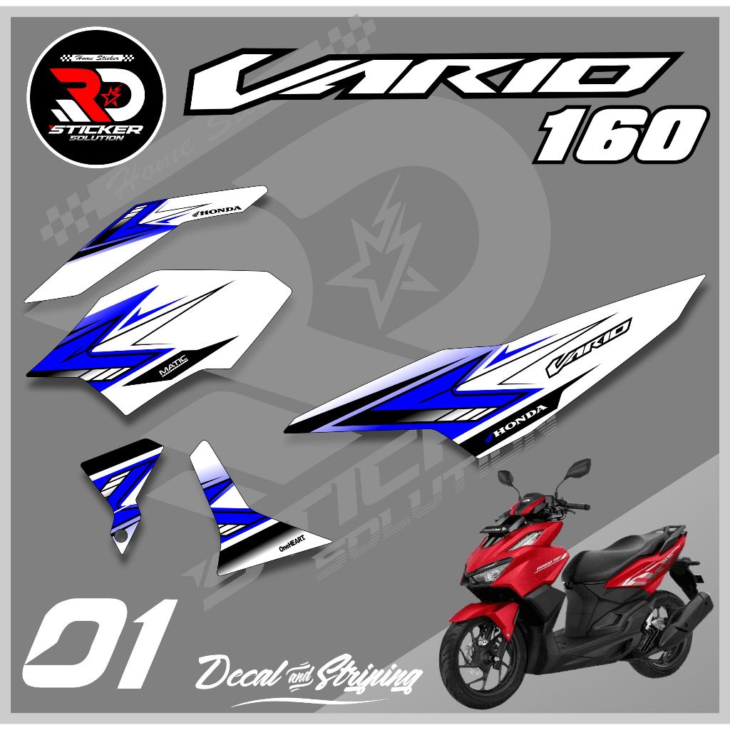 STICKER HOLOGRAM MOTOR VARIO 160 STRIPING KEREN MURAH MOTOR VARIO 160