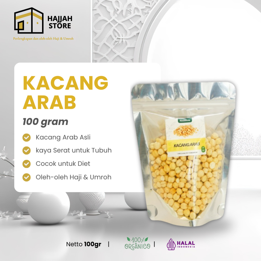 

Kacang Arab 100 gram Oleh-Oleh Haji dan Umroh COD Makassar Asli 100% Original