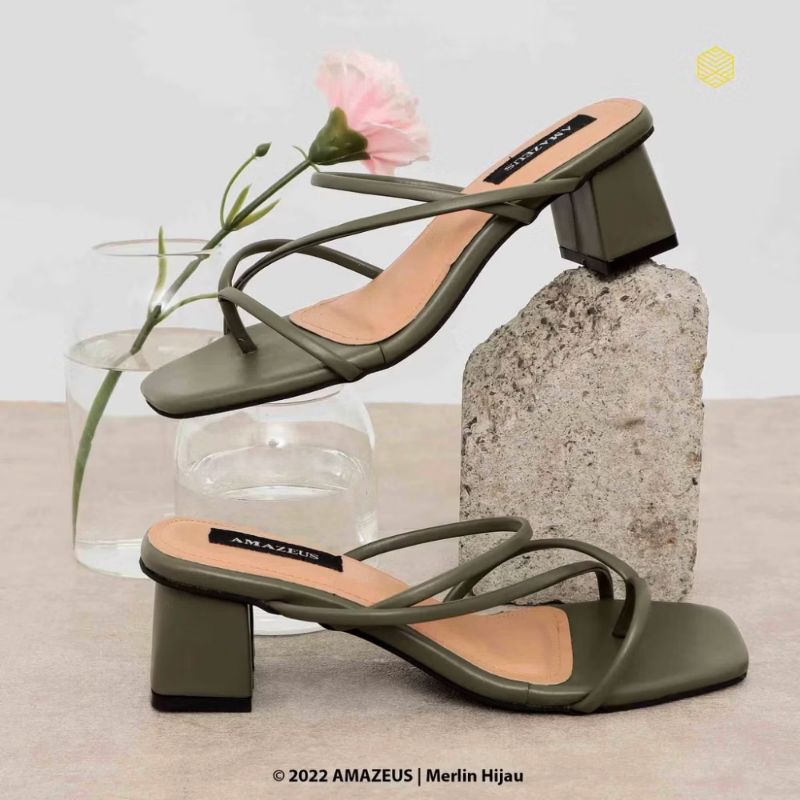sandal heels hak tahu 5cm