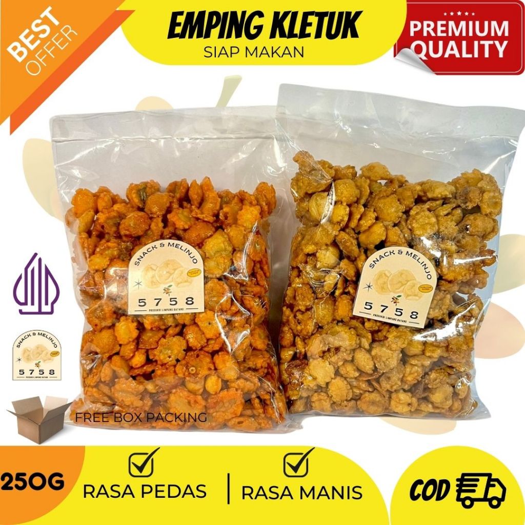 

EMPING MELINJO KLETUK PEDAS MANIS- 250GR- CAMILAN ASLI LIMPUNG