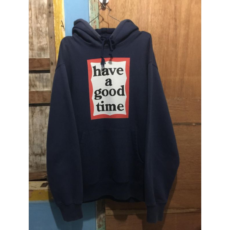 HOODIE HAGT NAVY SZ M ORIGINAL.