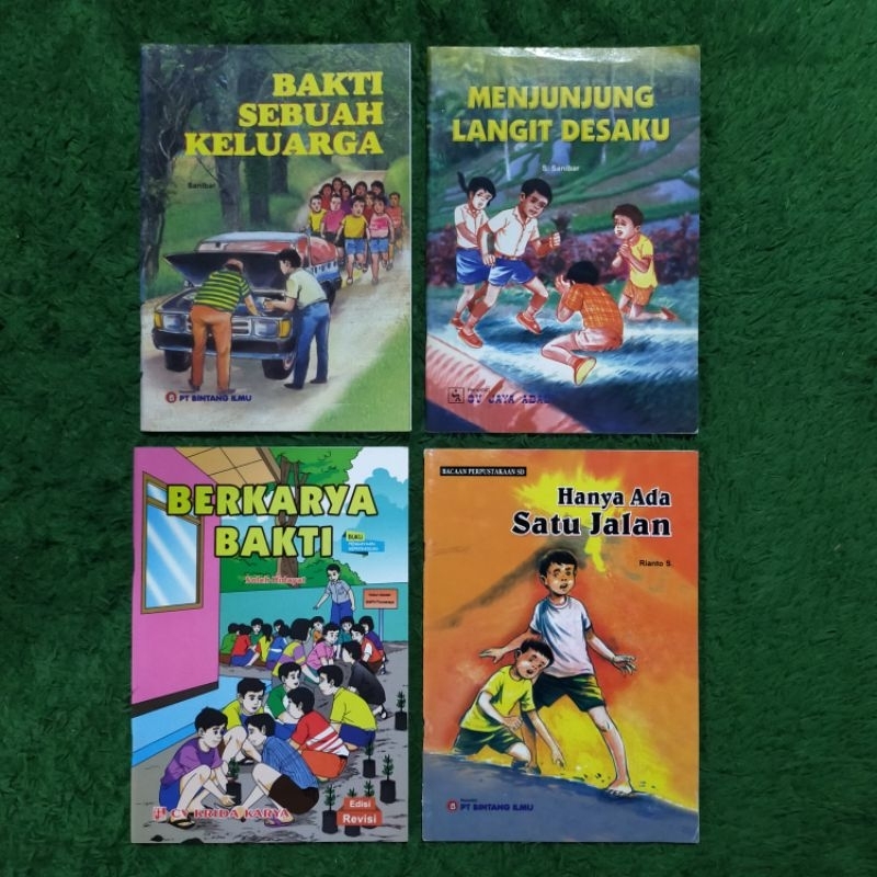 ORIGINAL BUKU CERITA ANAK DAN CERPEN BAKTI SEBUAH KELUARGA MENJUNJUNG LANGIT DESAKU BERKARYA BAKTI H