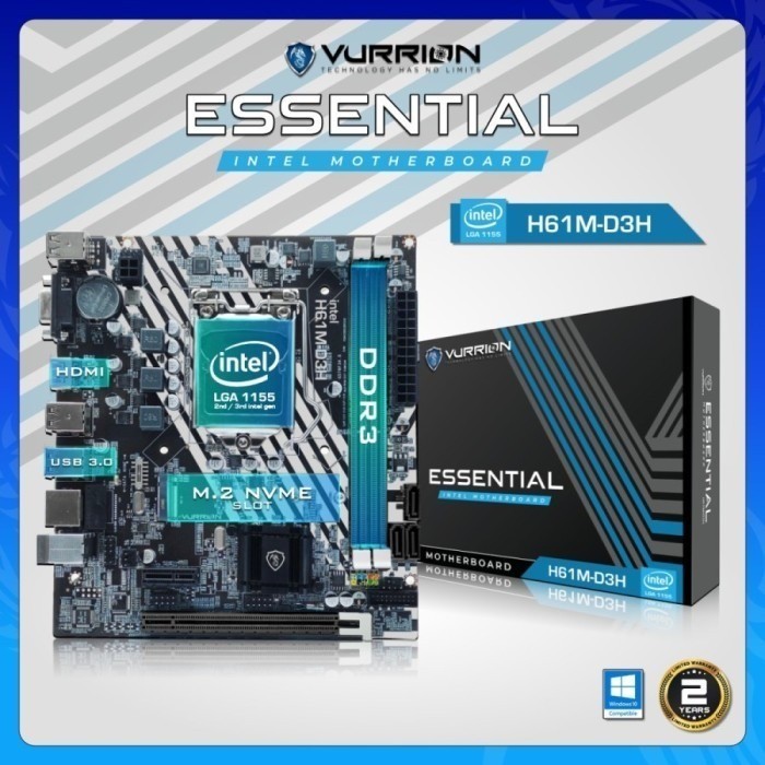 MOTHERBOARD VURRION ESSENTIAL H61M-D3H LGA 1155 VURRION H61