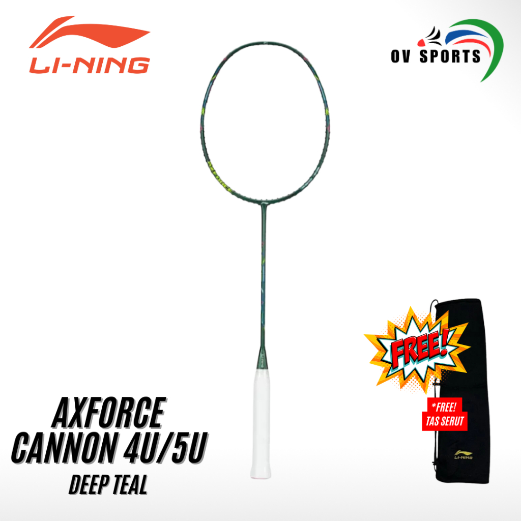 Raket Badminton LINING AXFORCE CANNON 4U / 5U - DEEP TEAL