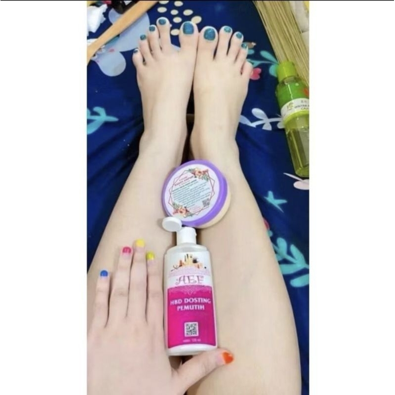 Hb Dosting pemutih AEF uk 125ml + Crem Badan Ampuh (Sepaket)
