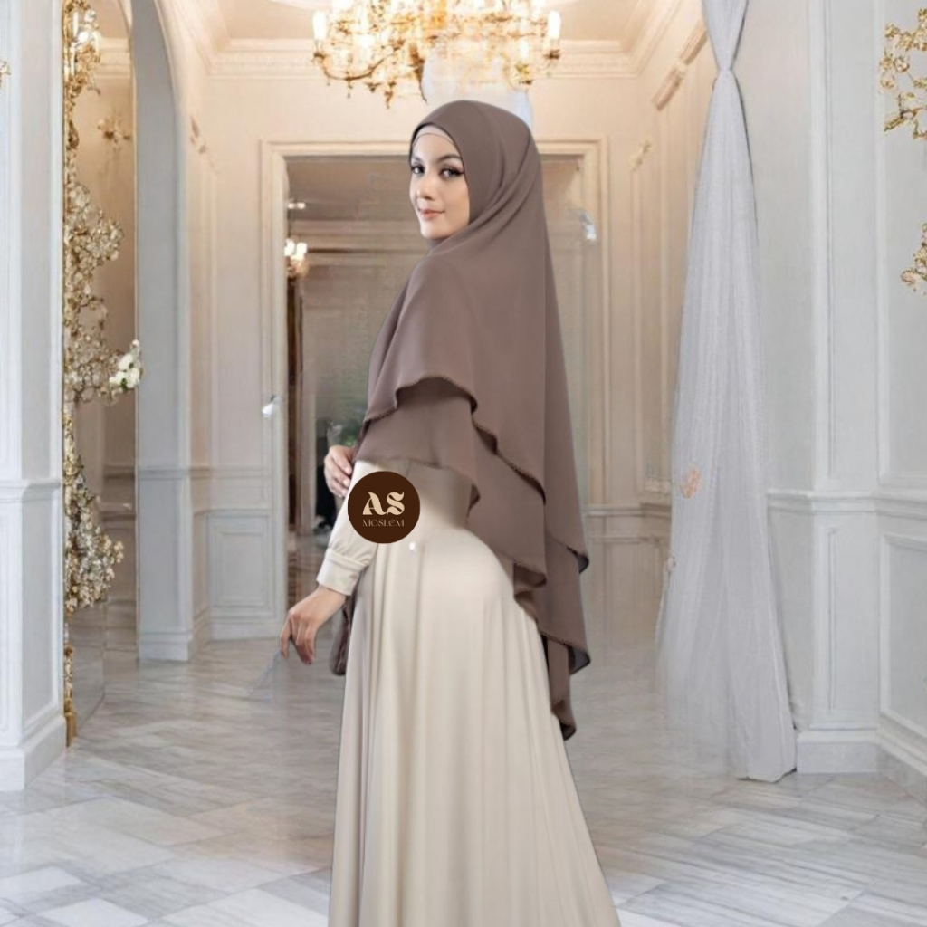 TERPOPULER KHIMAR SYARI Ceruti Babydoll Premium 2 Layer Softpad Antem Hijab Instan Panjang Kerudung