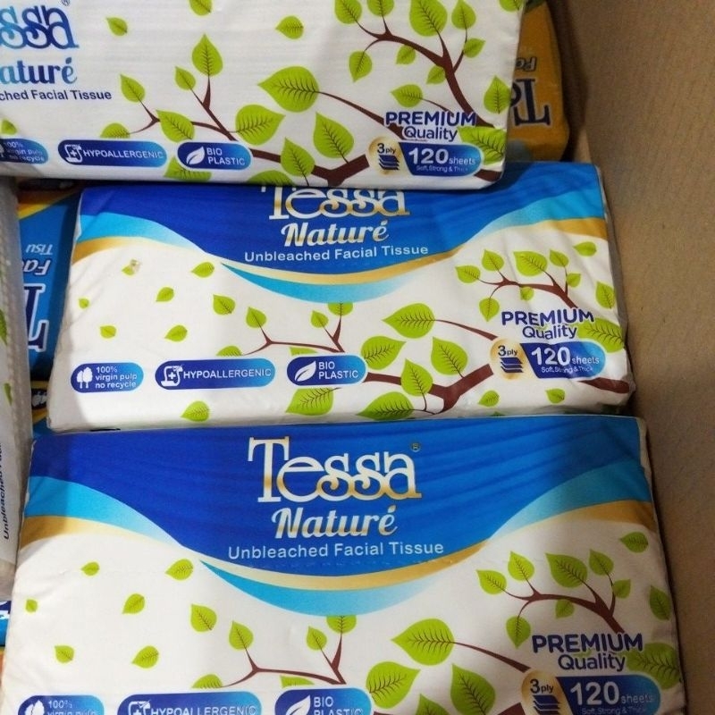 Tessa Nature Premium Quality Facial Tissue Unbleached