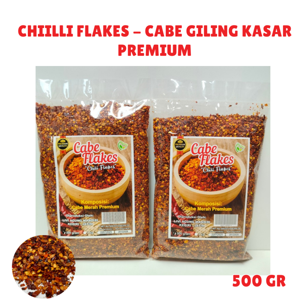 

JKL CABE GILING KASAR - RED HOT CHILI FLAKES GRADE A