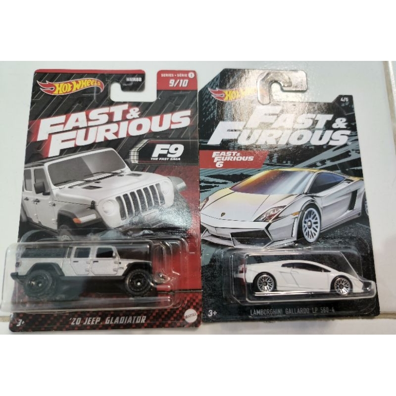 Hot Wheels Fast and Furious set Jeep Gladiator and Lamborghini Gallardo (white)
