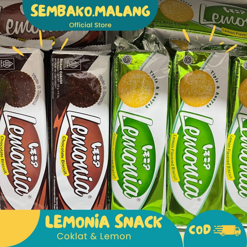 

NISSIN LEMONIA BISKUIT 130 GR RASA LEMON / COKLAT