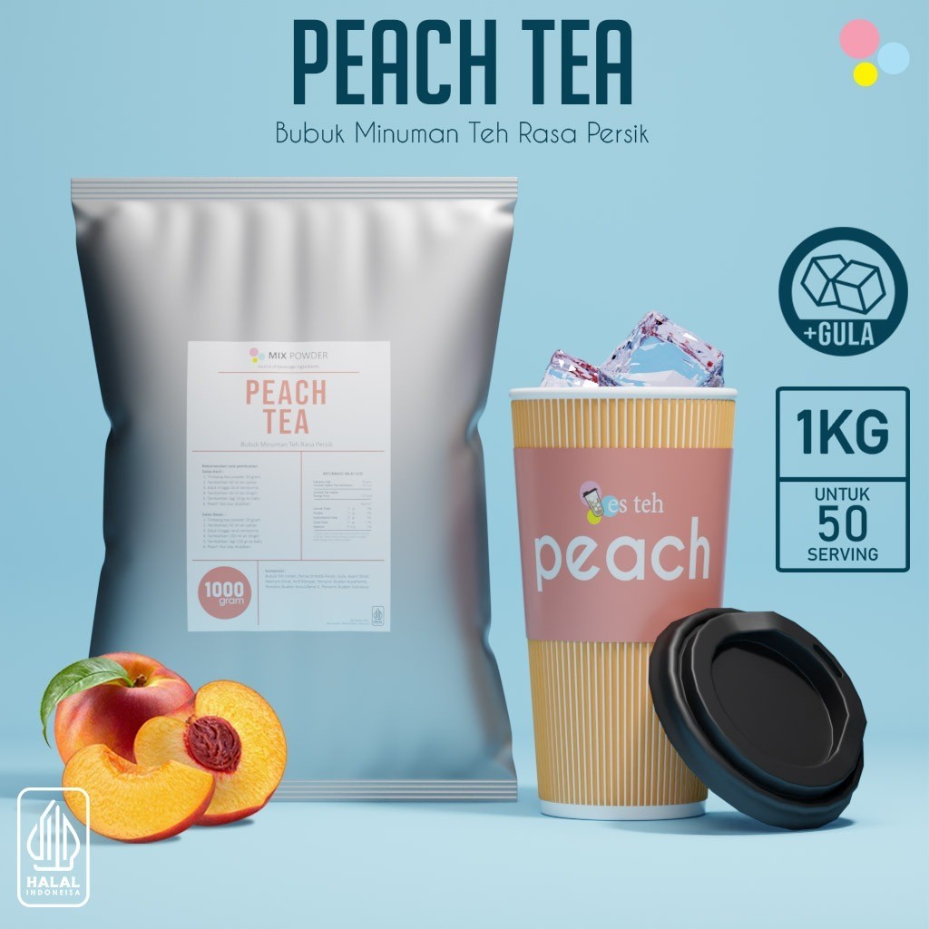 

Bubuk Minuman Rasa Peach Tea Powder 1Kg Bubuk Minuman The Rasa Buah Persik 1 Kg
