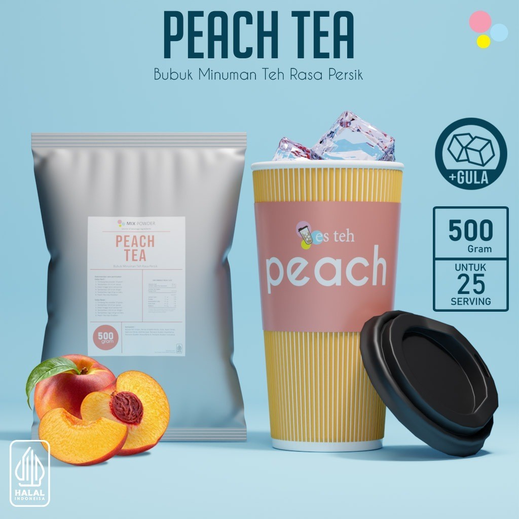 

Bubuk Minuman Rasa Peach Tea Powder 500 Gr Bubuk Minuman The Rasa Buah Persik 500Gr